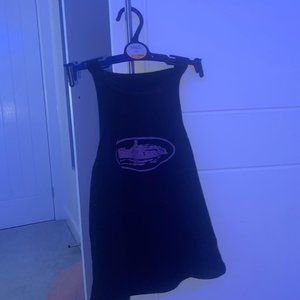 Corteiz Womens Navy Crop-top